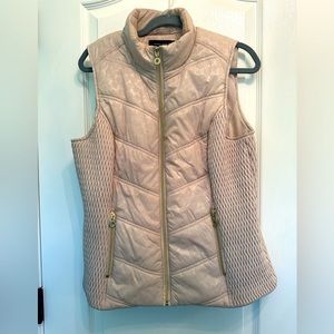 Marc New York Andrew Marc Champagne with Gold Detail Quilted Vest  - Size M